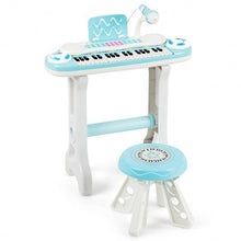Load image into Gallery viewer, 37-key Kids Electronic Piano Keyboard Playset-Blue
