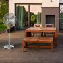 Load image into Gallery viewer, 16&quot; Metal Adjustable Oscillating Pedestal Fan-Silver
