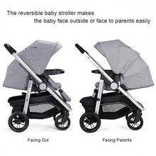 Load image into Gallery viewer, Aluminum Lightweight Foldable Baby Stroller-Gray
