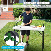 Load image into Gallery viewer, Folding Cleaning Sink Faucet Cutting Camping Table w/ Sprayer
