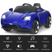 Load image into Gallery viewer, 12V Kids Ride On Car with MP3 &amp; LED Light-Blue
