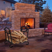 Load image into Gallery viewer, Foldable Firewood Log Rack Steel Wood Storage Holder
