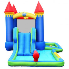 Load image into Gallery viewer, Inflatable Bounce House Kids Water Slide with Climbing Wall

