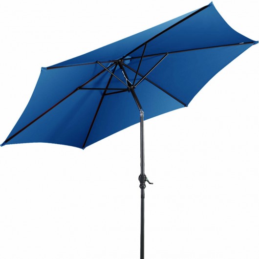 9 ft Patio Outdoor Umbrella with Crank-Blue