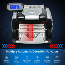 Load image into Gallery viewer, Money Counter Bill Counting Machine with UV/MG/IR/MT Counterfeit Detection
