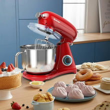 Load image into Gallery viewer, 7 Quart 800W 6-Speed Electric Tilt-Head Food Stand Mixer-Red
