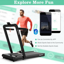 Load image into Gallery viewer, 4.75HP 2 In 1 Folding Treadmill with Remote APP Control-Black
