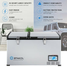 Load image into Gallery viewer, 84-Quart Portable Compressor Camping Electric Car Cooler
