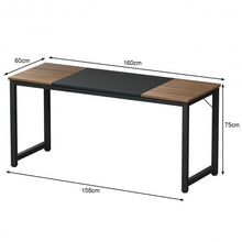 Load image into Gallery viewer, 63&quot; Rectangular Dining Room Table with Solid Metal Frame-Desktop + Frame
