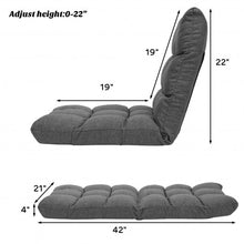 Load image into Gallery viewer, 14-Position Adjustable Folding Lazy Gaming Sofa-Gray

