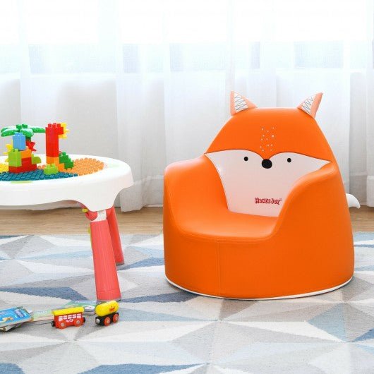 Kids Cartoon Sofa Seat Toddler Children Armchair Couch-Orange