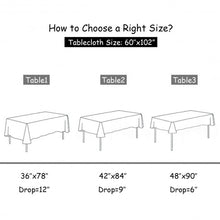 Load image into Gallery viewer, 10 Pcs 60&quot; x 102&quot; Rectangular Polyester Checker Kitchen Tablecloth-Black
