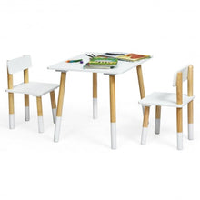 Load image into Gallery viewer, Kids Wooden Table &amp; 2 Chairs Set-White
