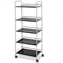 Load image into Gallery viewer, 5 Tiers Storage Cart Rack Utility Shelf
