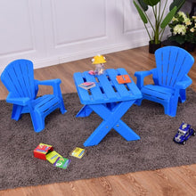 Load image into Gallery viewer, 3-Piece Plastic Children Table Chair Set-Blue
