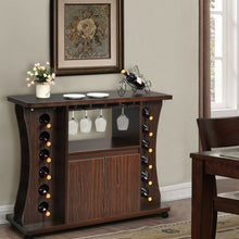 Load image into Gallery viewer, Rolling Buffet Sideboard Wooden Bar Storage Cabinet-Walnut
