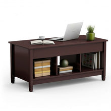 Load image into Gallery viewer, Lift Top Coffee Table with Hidden Storage Compartment-Coffee
