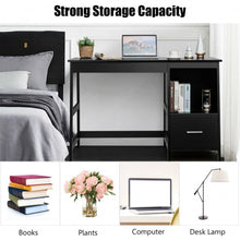 Load image into Gallery viewer, 47.5&quot; Modern Home Computer Desk with 2 Storage Drawers-Black
