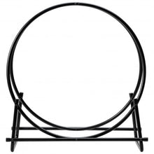 Load image into Gallery viewer, 30&quot; Tubular Steel Log Hoop Firewood Storage Rack
