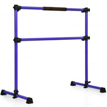 Load image into Gallery viewer, 4 ft Portable Ballet Freestanding Adjustable Double Dance Bar-Purple
