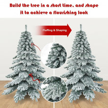 Load image into Gallery viewer, 6Ft Snow Flocked Artificial PVC Christmas Tree
