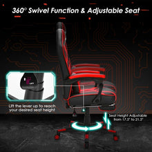 Load image into Gallery viewer, Computer Massage Gaming Recliner Chair with Footrest-Red
