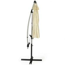 Load image into Gallery viewer, 10 Foot Patio Offset Umbrella Market Hanging Umbrella for Backyard Poolside Lawn Garden-Beige
