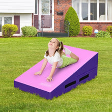 Load image into Gallery viewer, Incline Gymnastics Mat Wedge Ramp Gym Tumbling Exercise Mat-Pink &amp; Purple

