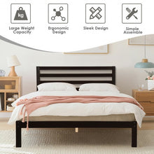 Load image into Gallery viewer, Solid Wood Platform Bed Wood Slat Support Queen Size Bed Frame
