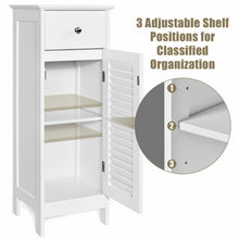 Load image into Gallery viewer, Woodern Bathroom Floor Storage Cabinet with Drawer and Shutter Door
