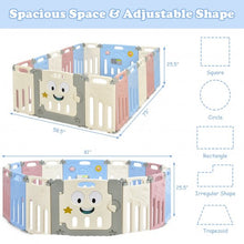 Load image into Gallery viewer, 16-Panel Foldable Baby Playpen Kids Activity Centre-Multicolor

