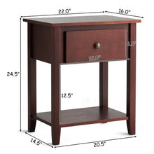 Load image into Gallery viewer, Nightstand Beside Sofa Table End Table with Drawer &amp; Shelf
