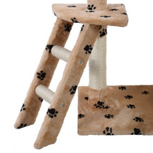 Load image into Gallery viewer, 60&quot; Cat Tree Tower Kitten Hammock Condo-Beige paws

