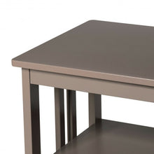 Load image into Gallery viewer, 3-Tier Nightstand Side Table with Baffles and Corners-Coffee
