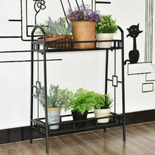 Load image into Gallery viewer, Heavy Duty 2-Tier Metal Flower Plant Stand
