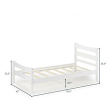 Load image into Gallery viewer, Twin Size Platform Bed Frame Foundation Slat Support -White
