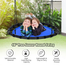 Load image into Gallery viewer, 40" Flying Saucer Round Swing Kids Play Set-Blue
