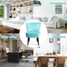 Load image into Gallery viewer, Set of 2 Armless Upholstered Leisure Accent Chair-Turquoise
