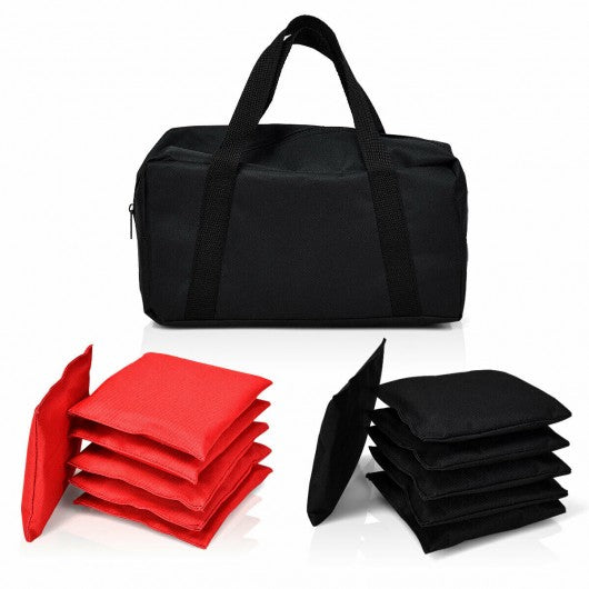 12 Beanbag Black and Red Weather Resistant Bags