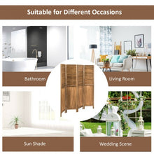 Load image into Gallery viewer, 5.6 Ft Tall 4 Panel Folding Privacy Room Divider-Wood
