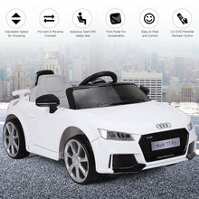 Load image into Gallery viewer, 12V Audi TT RS Electric Remote Control MP3 Kids Riding Car-White
