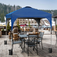 Load image into Gallery viewer, 8&#39; x 8&#39; Outdoor Pop Up Tent Canopy Camping Sun Shelter with Roller Bag-Blue
