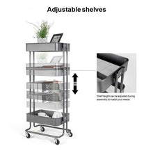 Load image into Gallery viewer, 3 Tier Metal Rolling Utility Storage Cart
