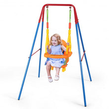 Load image into Gallery viewer, Toddler Swing Set High Back Seat with Swing Set
