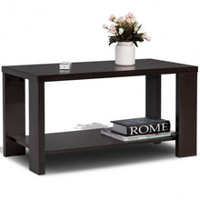 Load image into Gallery viewer, Rectangular Cocktail Coffee Table with Storage Shelf
