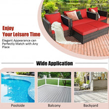 Load image into Gallery viewer, 5 Pcs Patio Cushioned Rattan Furniture Set-Red
