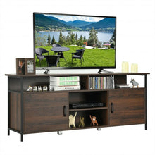 Load image into Gallery viewer, 58&quot; Wood TV Stand Entertainment Media Center Console with Storage Cabinet
