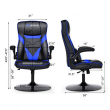 Load image into Gallery viewer, Rocking Gaming Chair Height Adjustable Swivel Racing Style Rocker -Blue
