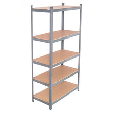 Load image into Gallery viewer, 71&quot; Heavy Duty Steel Adjustable 5 Level Storage Shelves-Gray
