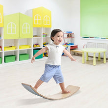 Load image into Gallery viewer, Wooden Wobble Balance Board Kids 35&#39;&#39; Rocker Yoga Curvy Board Toy w/ Felt Layer

